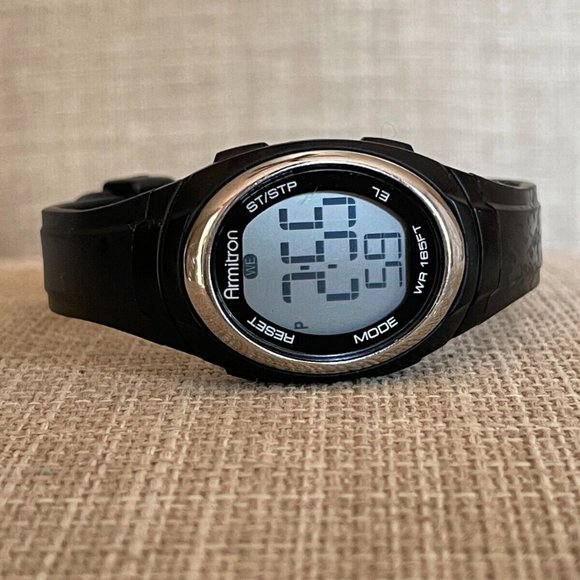 Armitron Women Wrist Watch Digital Sport Black Rubber Band Multi function Watch - Picture 6 of 11